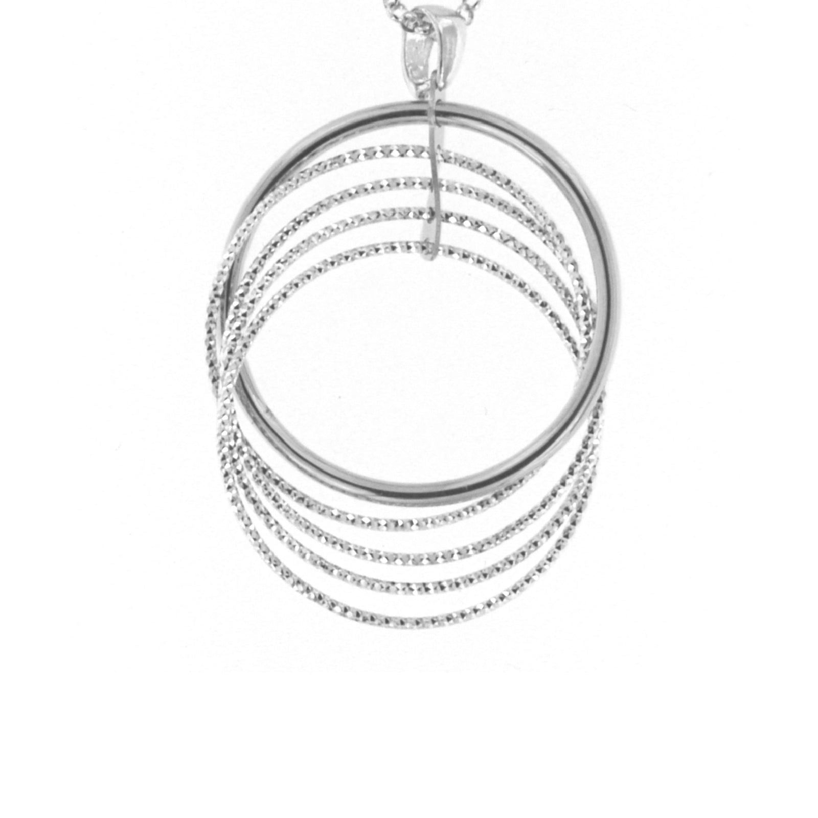 Collana donna Fraboso Gioielli in argento con cerchi GR10626RHCR-1