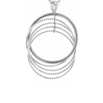 Collana donna Fraboso Gioielli in argento con cerchi GR10626RHCR-1