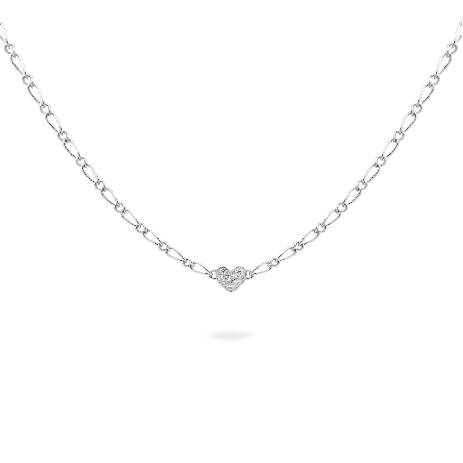 Collana donna Rue Des Mille Shapes in argento cuore di zirconi GRZ-020-M1-CUO-RH-1