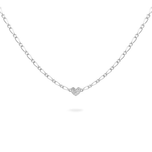 Collana donna Rue Des Mille Shapes in argento cuore di zirconi GRZ-020-M1-CUO-RH-1