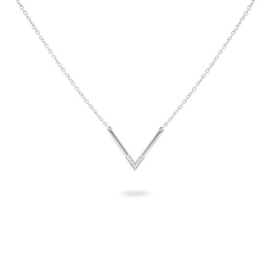 Collana donna Rue Des Mille Shapes in argento con V e zirconi GRZ-020-M2-RH-1