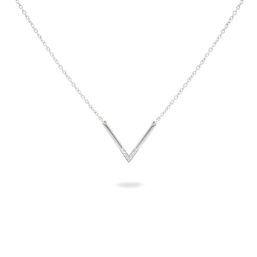 Collana donna Rue Des Mille Shapes in argento con V e zirconi GRZ-020-M2-RH-1