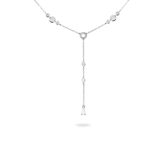 Collana donna Rue Des Mille Shapes argento con cerchi e zirconi GRZ-020-M7-RH-1