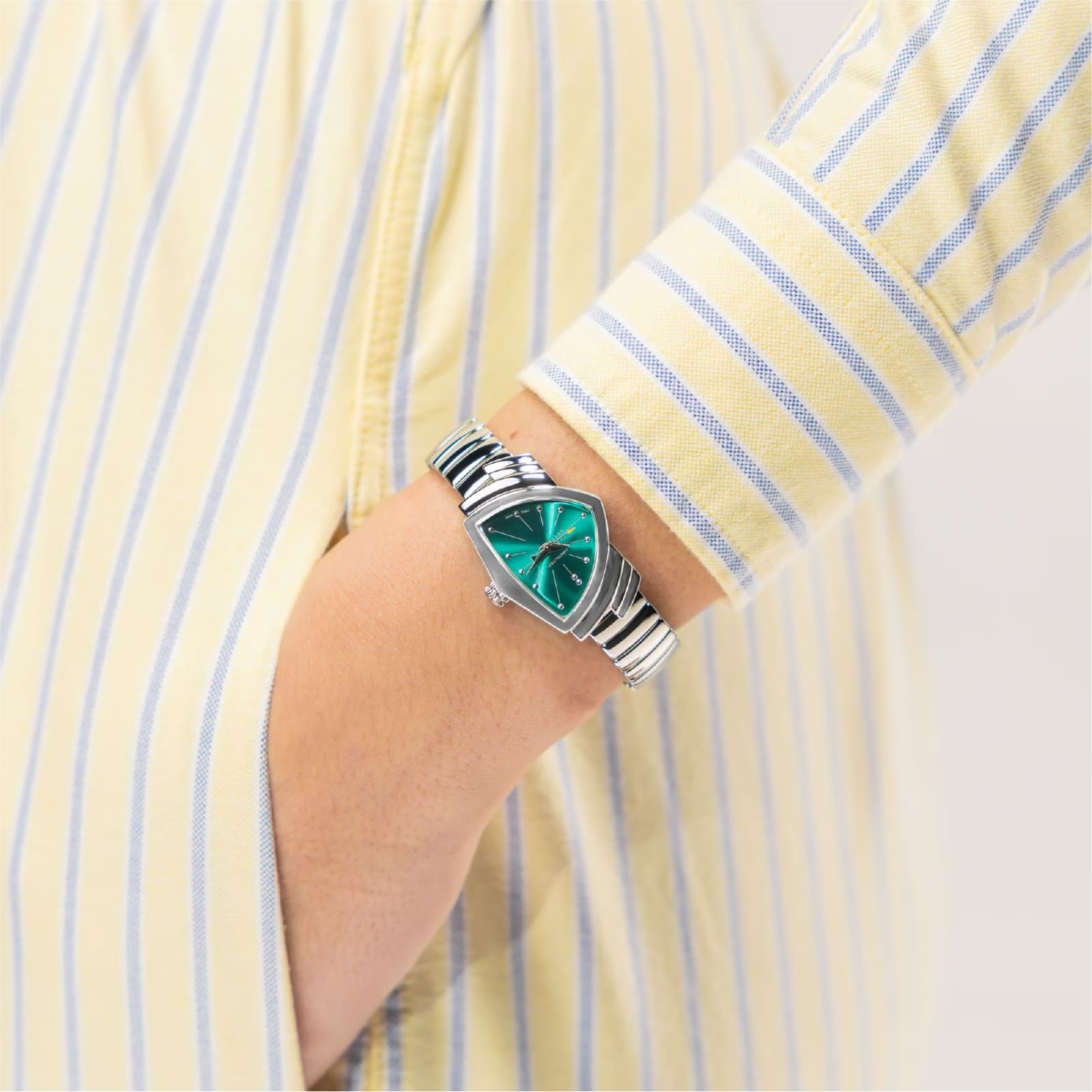 Orologio Hamilton Ventura S Quartz verde acqua da donna MISURA UNICA