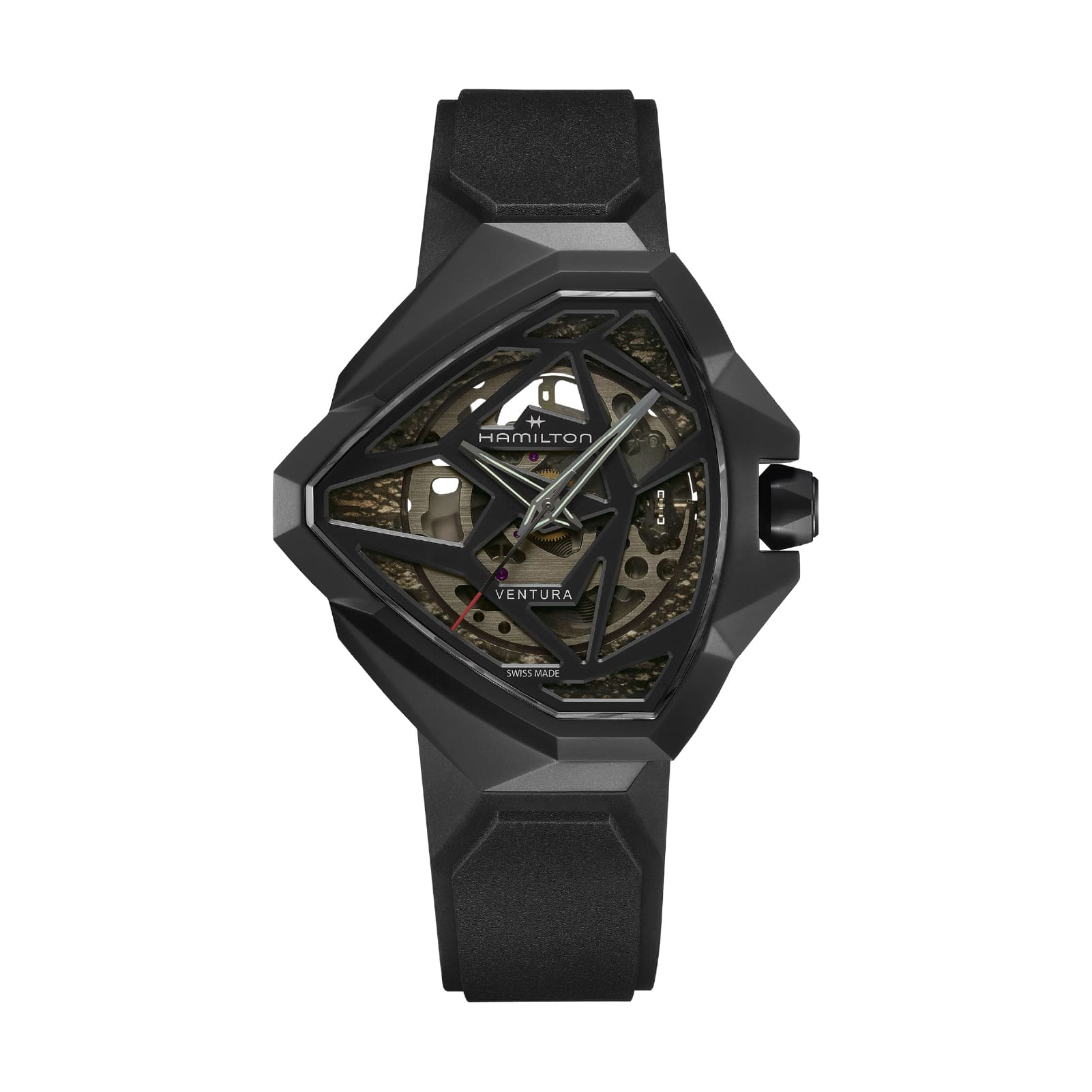 Orologio Hamilton Ventura Edge Skeleton di colore nero MISURA UNICA