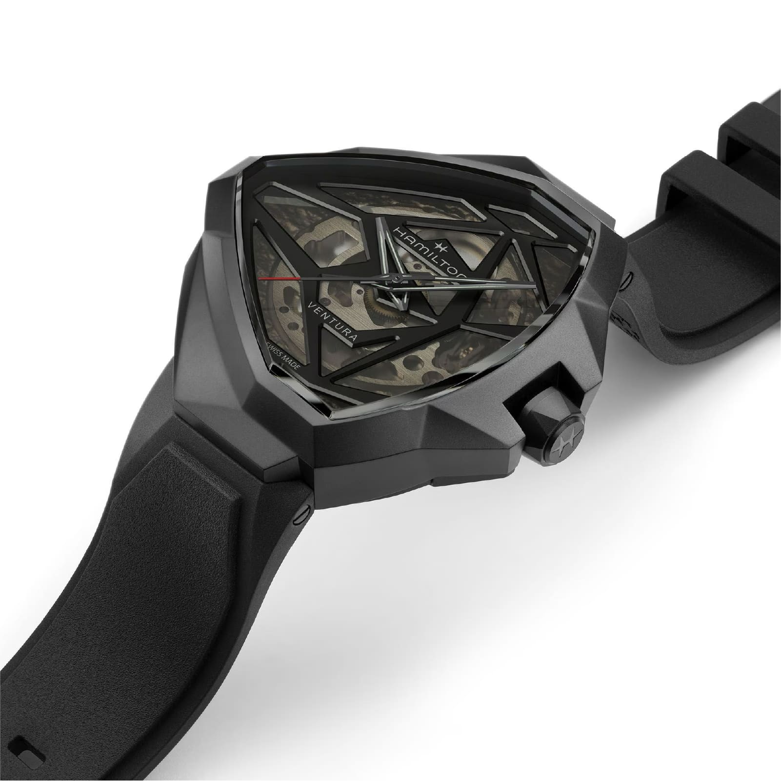 Orologio Hamilton Ventura Edge Skeleton di colore nero MISURA UNICA