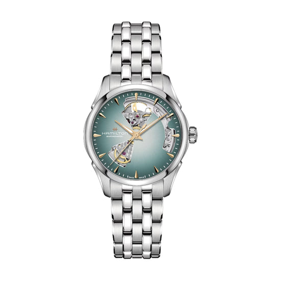 Orologio Hamilton Jazzmaster Open Heart Auto 36 mm azzurro MISURA UNICA