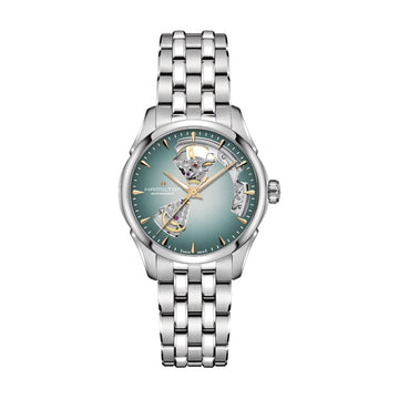 Orologio Hamilton Jazzmaster Open Heart Auto 36 mm azzurro MISURA UNICA