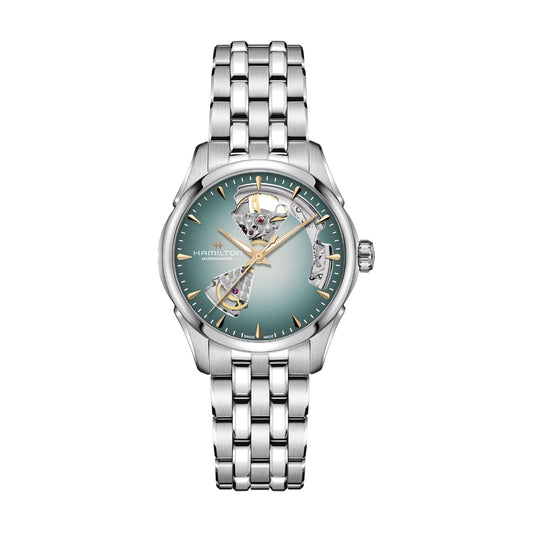 Orologio Hamilton Jazzmaster Open Heart Auto 36 mm azzurro MISURA UNICA