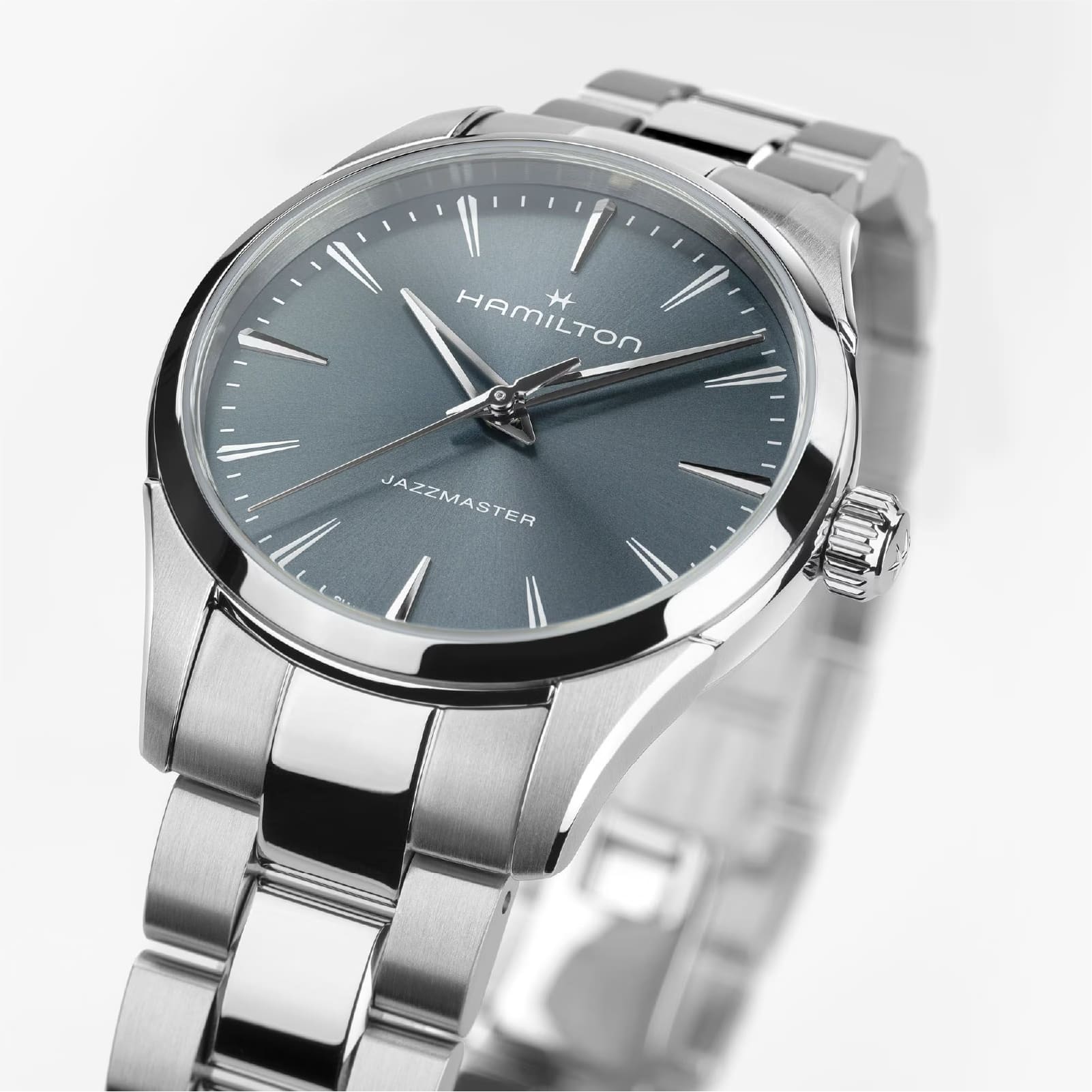 Orologio Hamilton Jazzmaster Quartz quadrante blu polvere 32mm MISURA UNICA