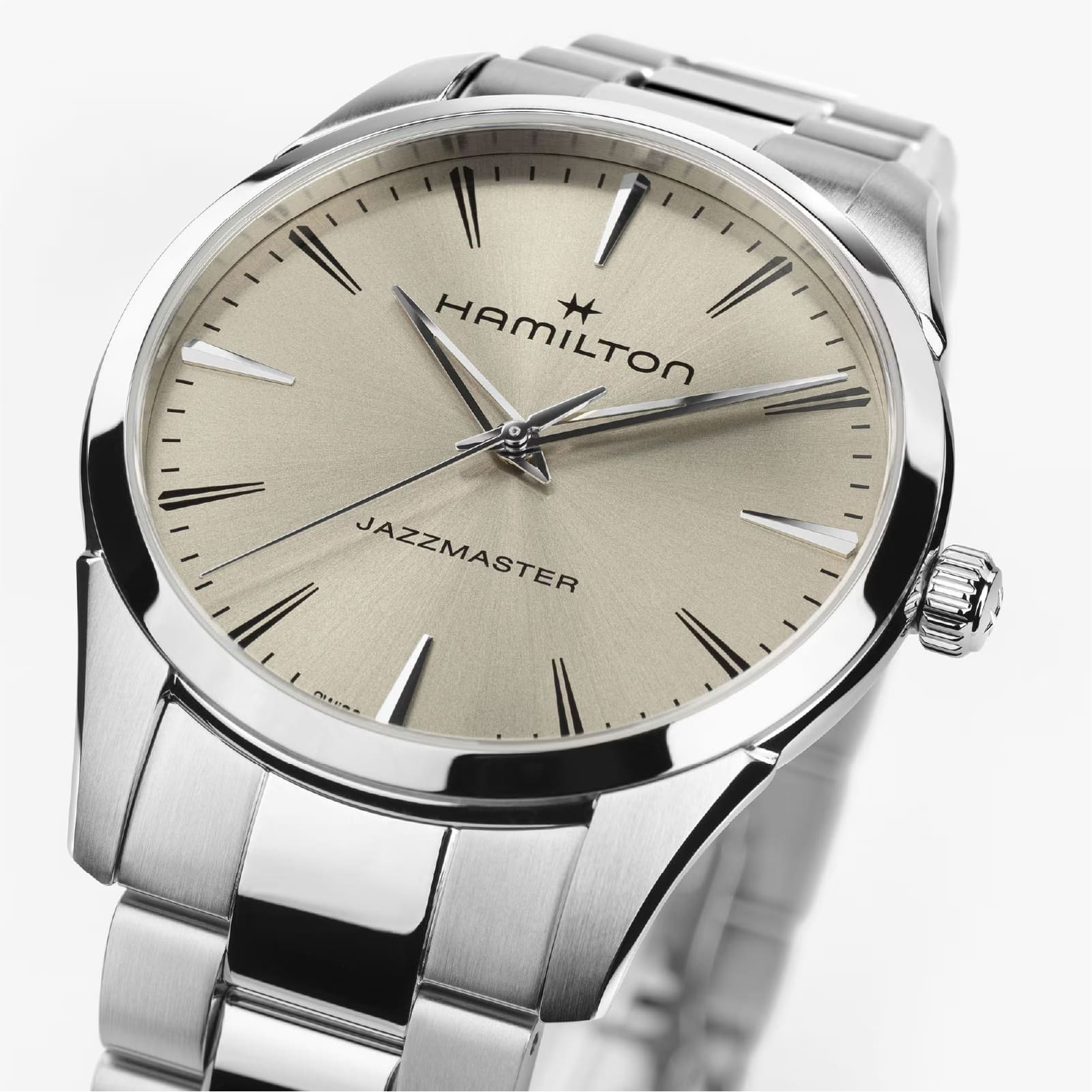 Orologio Hamilton Jazzmaster Quartz quadrante beige 40mm MISURA UNICA