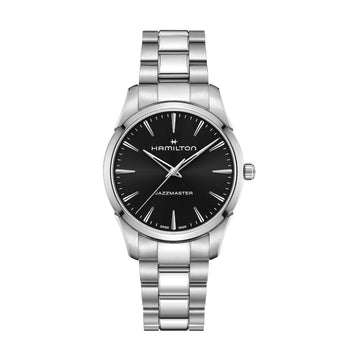 Orologio Hamilton Jazzmaster Quartz acciaio quadrante nero 40mm MISURA UNICA