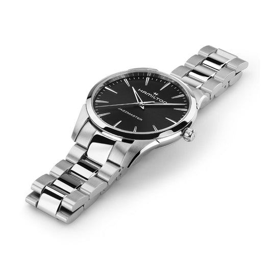 Orologio Hamilton Jazzmaster Quartz acciaio quadrante nero 40mm MISURA UNICA