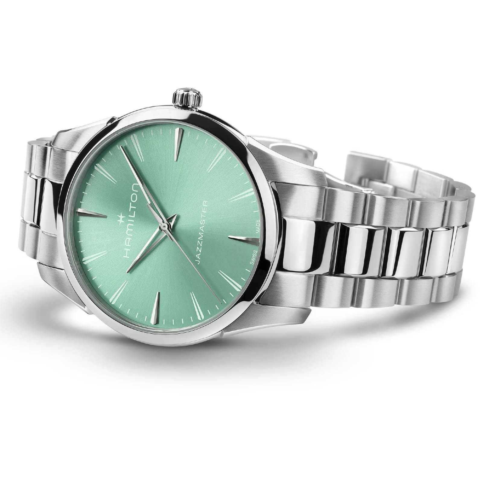 Orologio Hamilton Jazzmaster Quartz 40 mm verde da donna MISURA UNICA