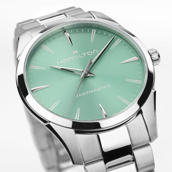 Orologio Hamilton Jazzmaster Quartz 40 mm verde da donna MISURA UNICA