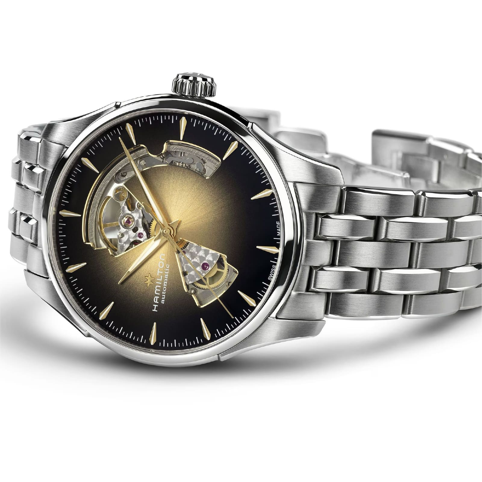 Orologio automatico Hamilton Jazzmaster Open Heart acciaio 40mm MISURA UNICA
