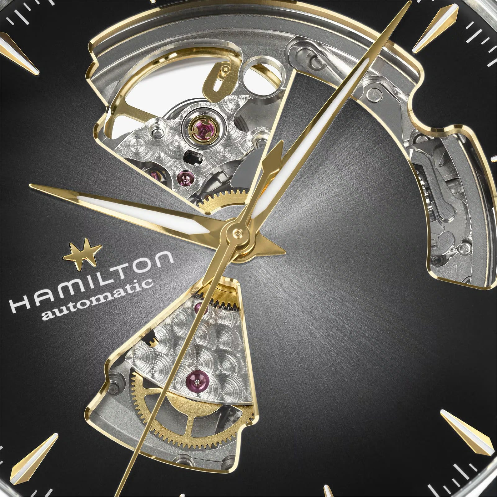 Orologio Hamilton Jazzmaster Open Heart quadrante nero 40mm MISURA UNICA