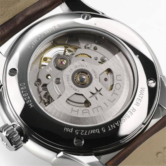 Orologio Hamilton Jazzmaster Open Heart cinturino marrone 40mm MISURA UNICA