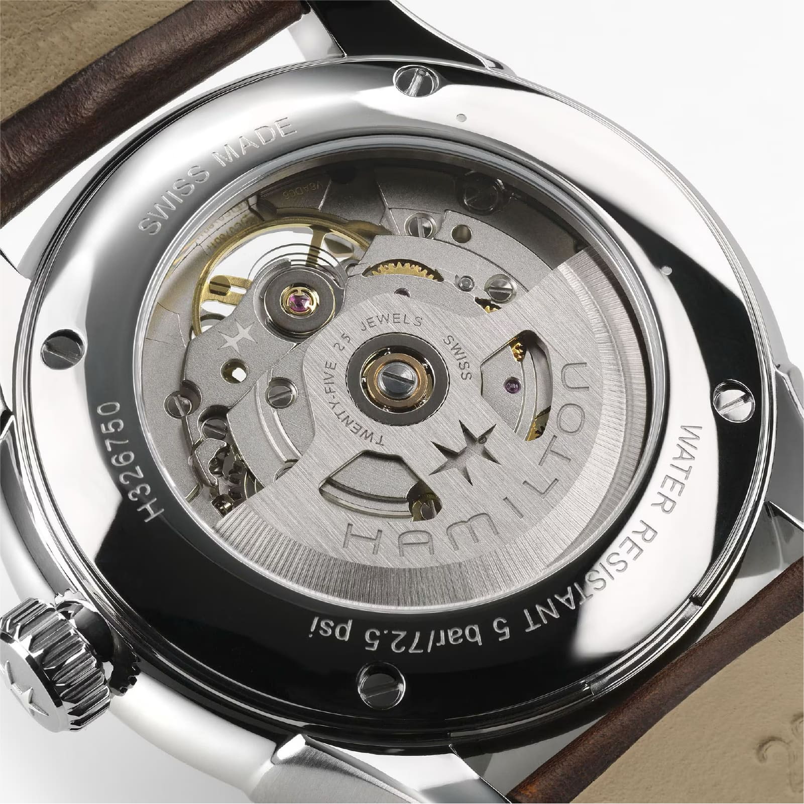 Orologio Hamilton Jazzmaster Open Heart cinturino marrone 40mm MISURA UNICA