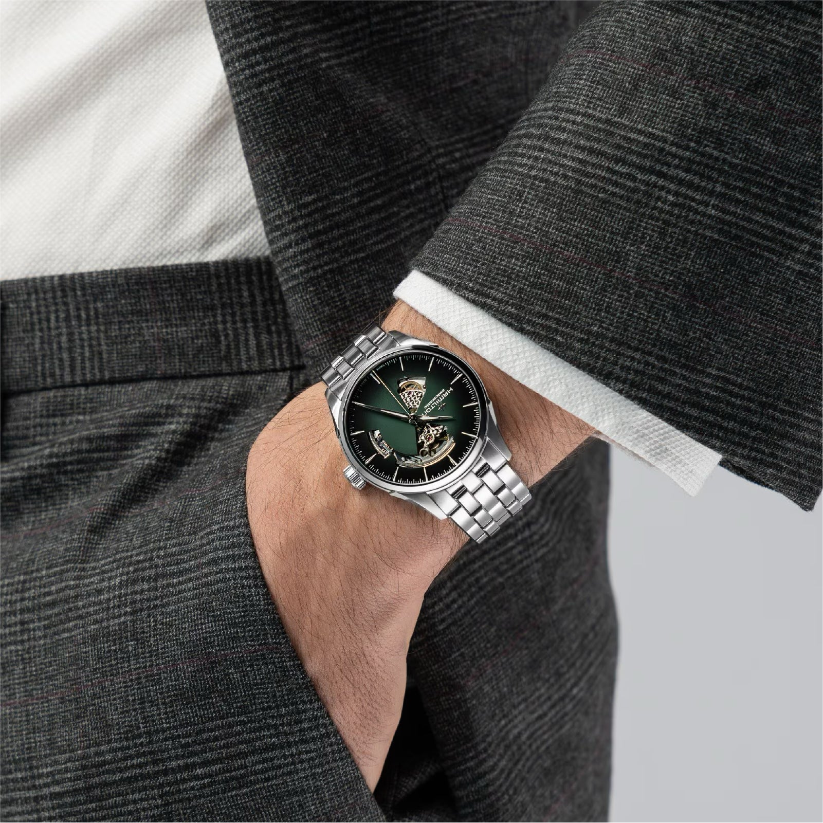 Orologio automatico uomo Hamilton acciaio quadrante verde