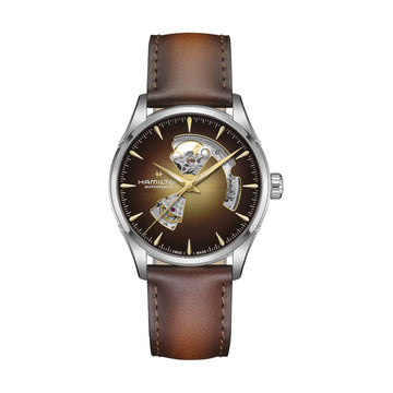 Orologio Hamilton Jazzmaster Open Heart cinturino pelle 42mm MISURA UNICA