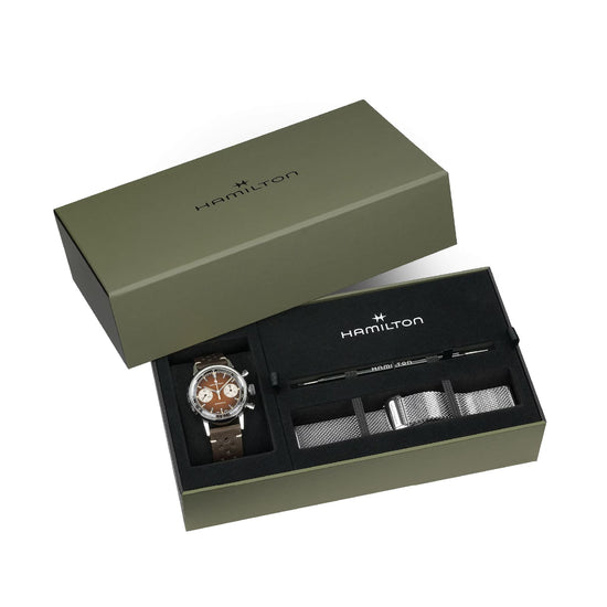 Orologio Hamilton American Classic Intra-Matic marrone vintage MISURA UNICA