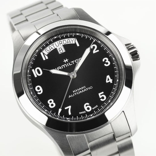 Orologio Hamilton Khaki Field King Day Date quadrante nero MISURA UNICA