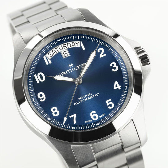 Orologio Hamilton Khaki Field King Day Date quadrante blu MISURA UNICA