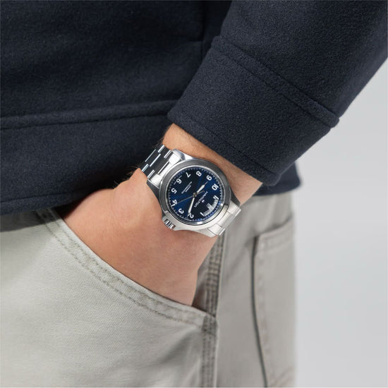 Orologio Hamilton Khaki Field King Day Date quadrante blu MISURA UNICA