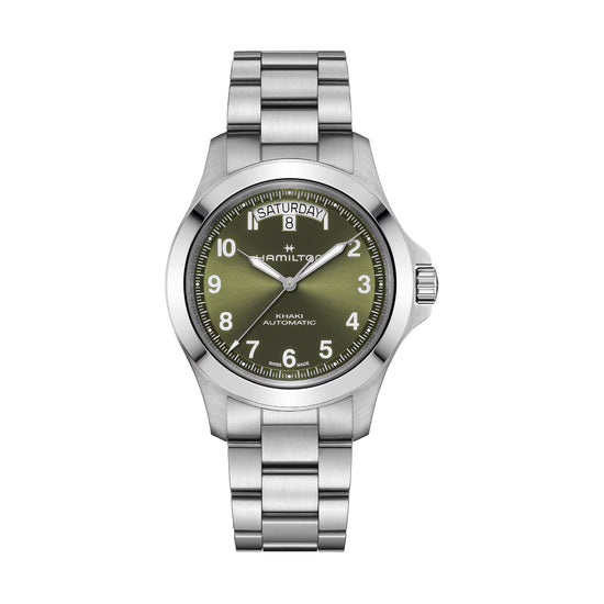 Orologio Hamilton Khaki Field King Day Date quadrante verde MISURA UNICA