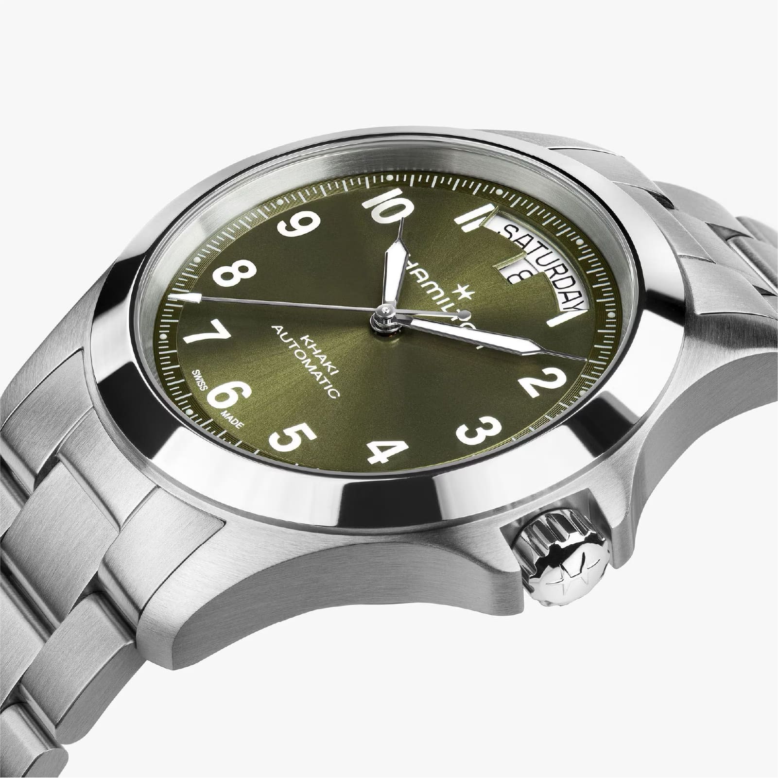 Orologio Hamilton Khaki Field King Day Date quadrante verde MISURA UNICA