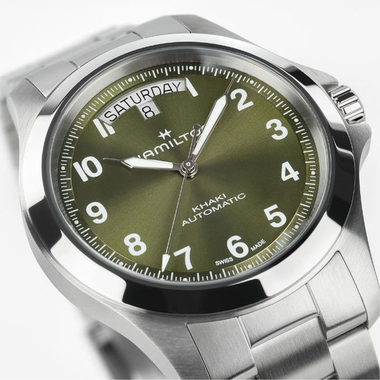 Orologio Hamilton Khaki Field King Day Date quadrante verde MISURA UNICA