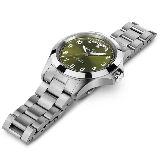 Orologio Hamilton Khaki Field King Day Date quadrante verde MISURA UNICA