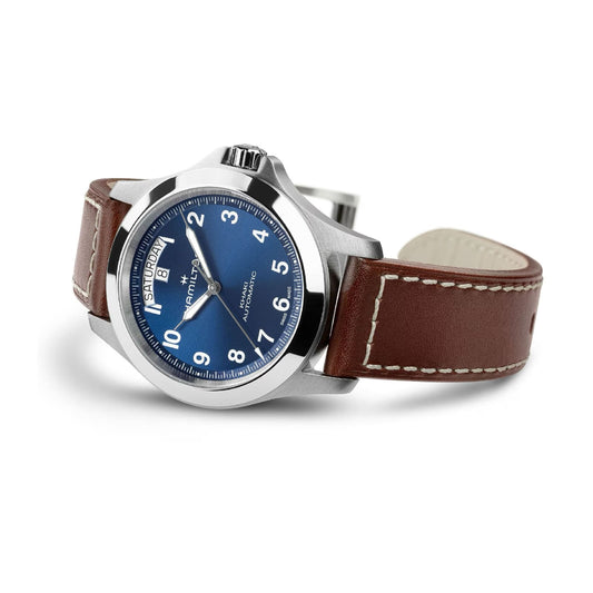 Orologio Hamilton Khaki Field King Day-date 40 mm blu uomo MISURA UNICA