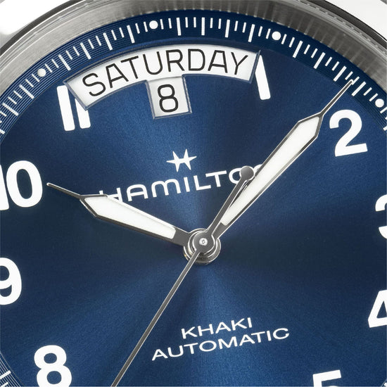 Orologio Hamilton Khaki Field King Day-date 40 mm blu uomo MISURA UNICA