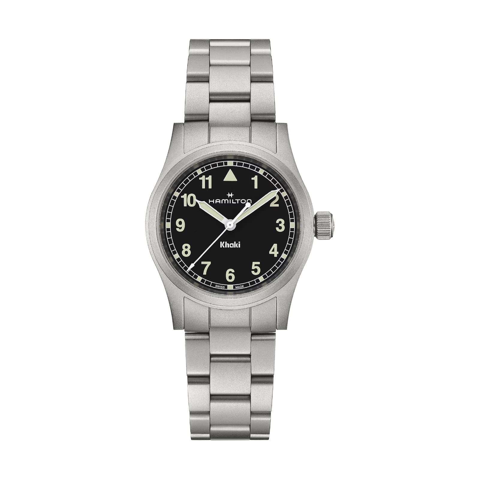 Orologio solo tempo Hamilton Khaki Field Quartz in acciaio MISURA UNICA