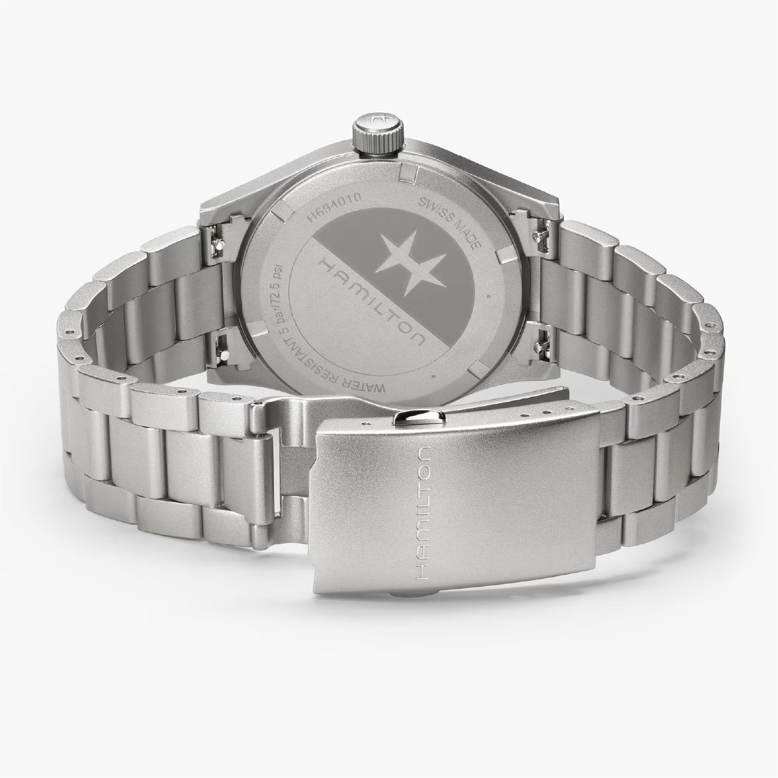 Orologio solo tempo uomo Hamilton in acciaio quadrante verde MISURA UNICA
