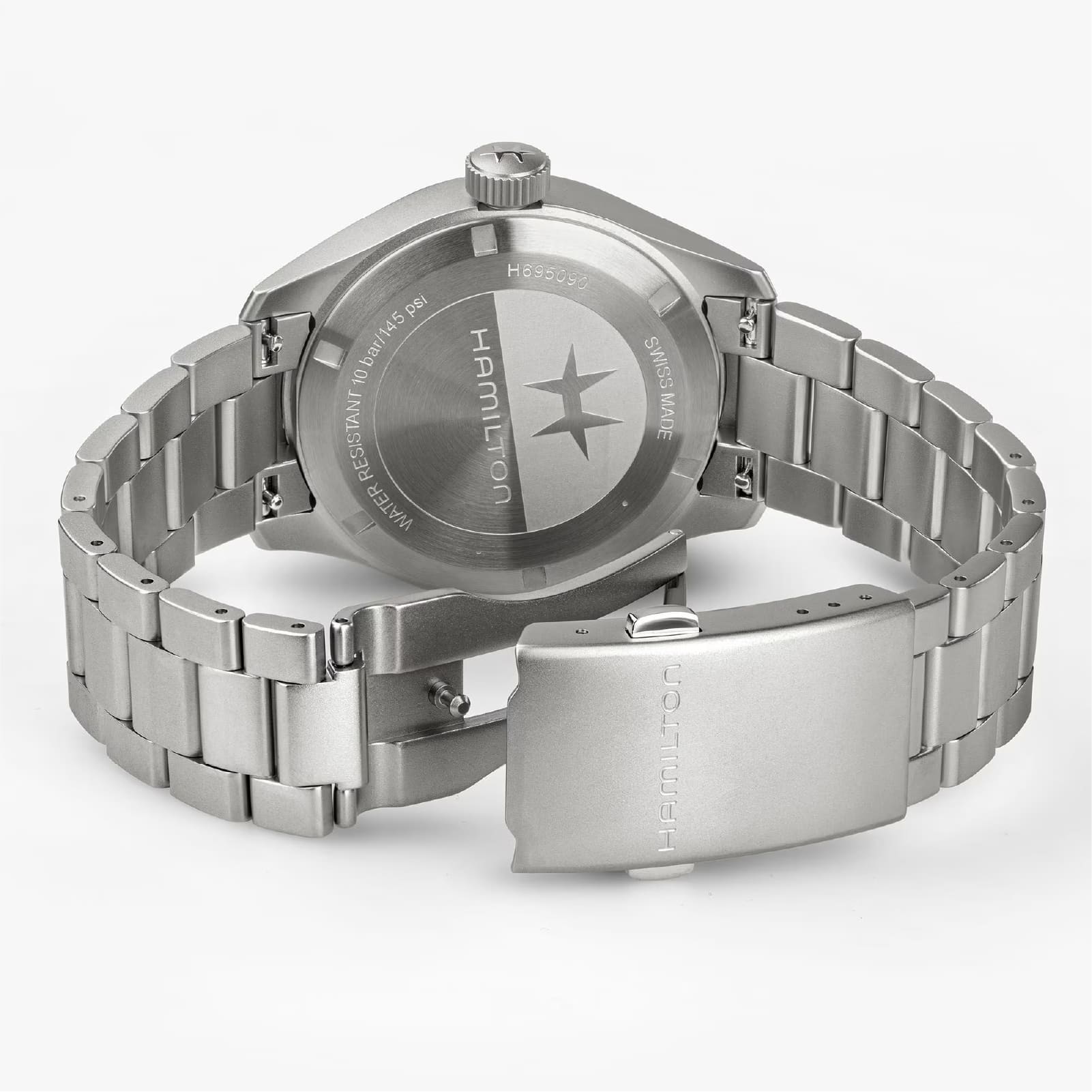 Orologio Hamilton Khaki Field uomo in acciaio quadrante nero MISURA UNICA