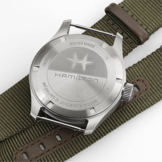 Orologio Hamilton Khaki Field uomo in acciaio e tessuto verde MISURA UNICA