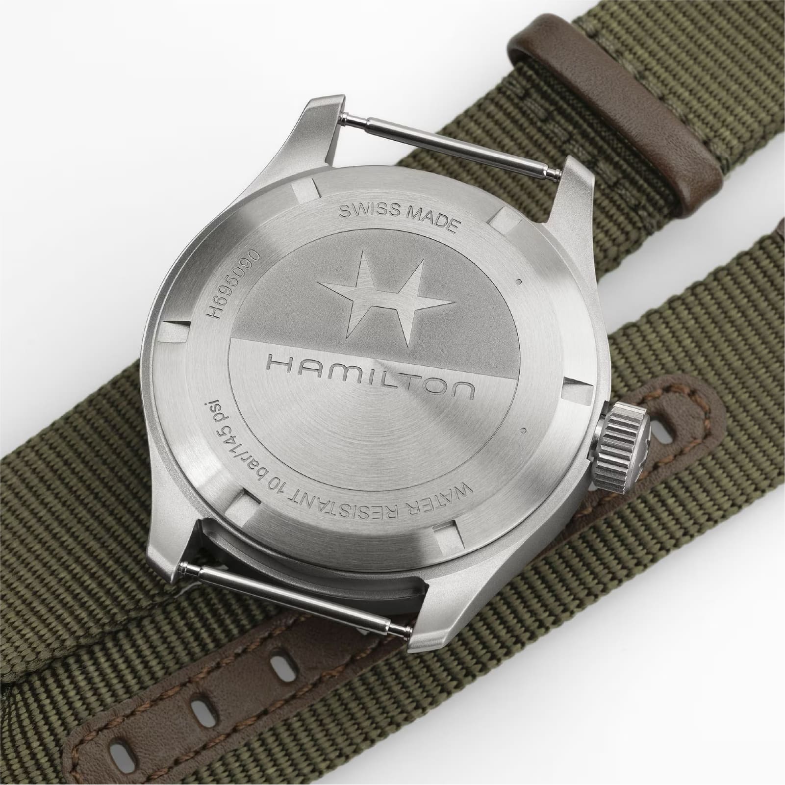 Orologio Hamilton Khaki Field uomo in acciaio e tessuto verde MISURA UNICA