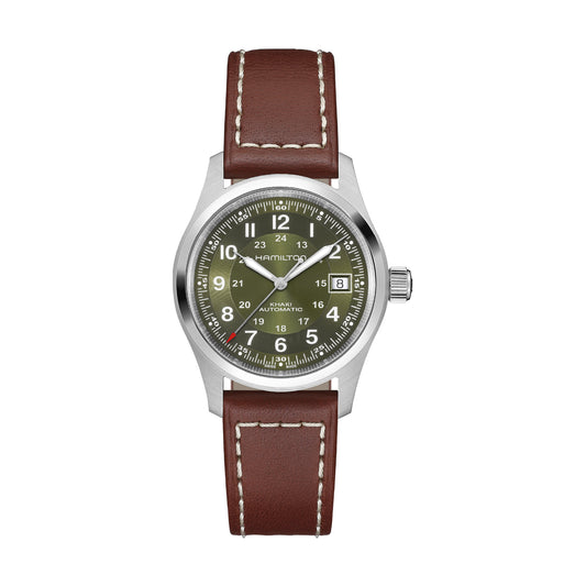 Orologio uomo Hamilton acciaio quadrante verde cinturino pelle MISURA UNICA