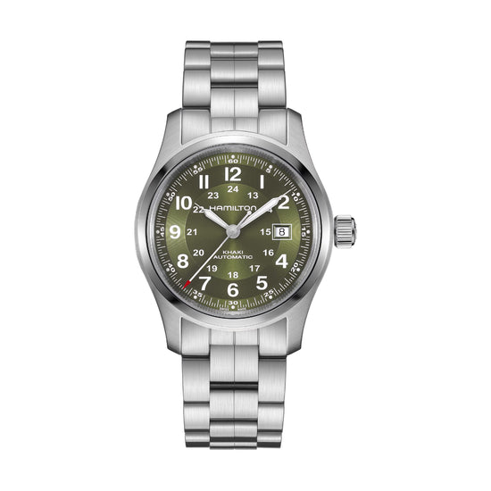 Orologio automatico uomo Hamilton in acciaio quadrante verde MISURA UNICA