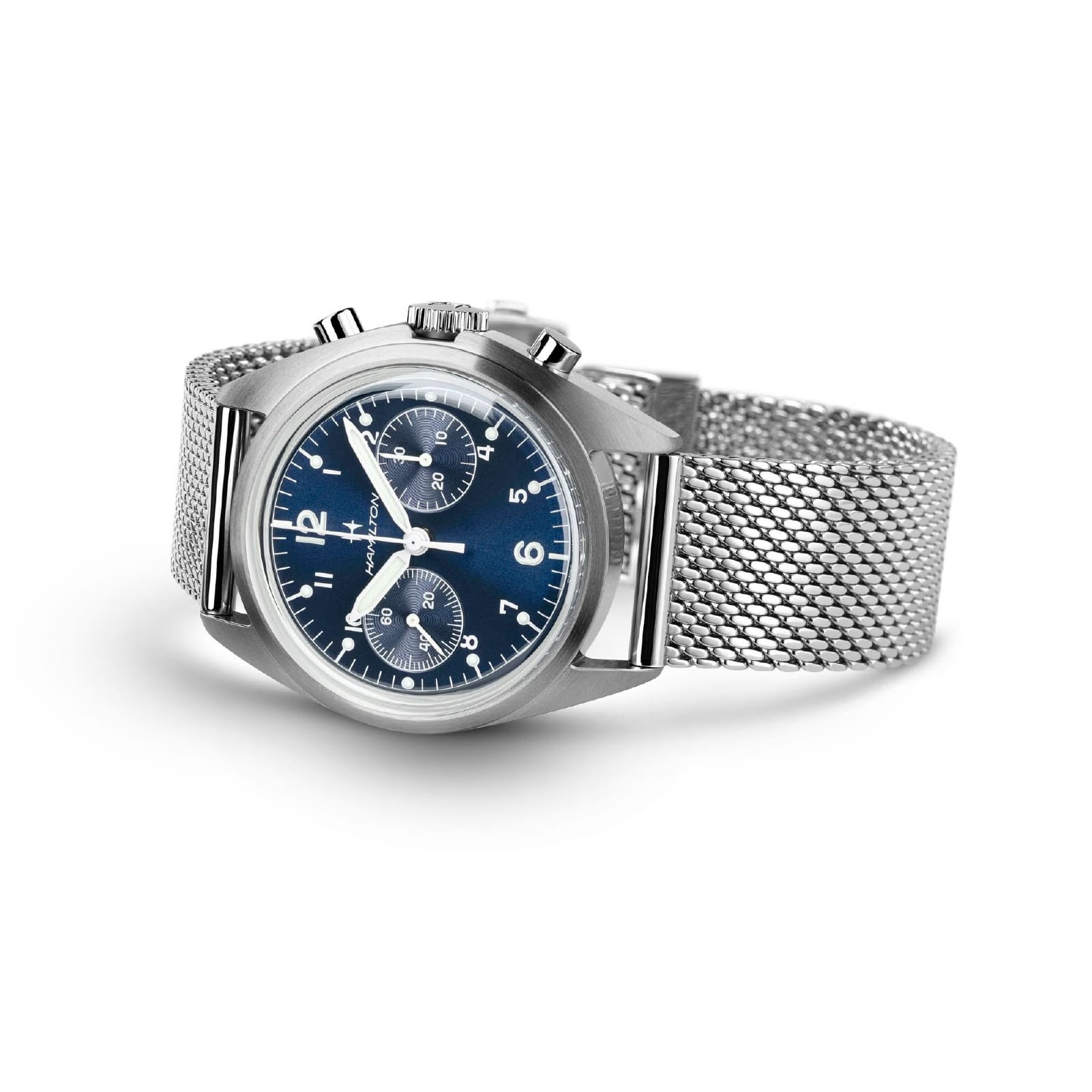 Orologio cronografo Hamilton Khaki Aviation quadrante blu MISURA UNICA