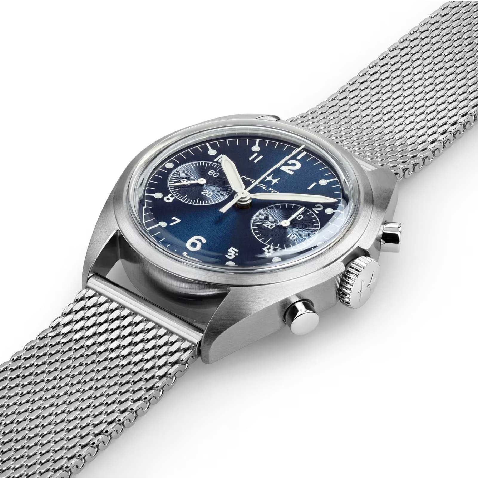 Orologio cronografo Hamilton Khaki Aviation quadrante blu MISURA UNICA