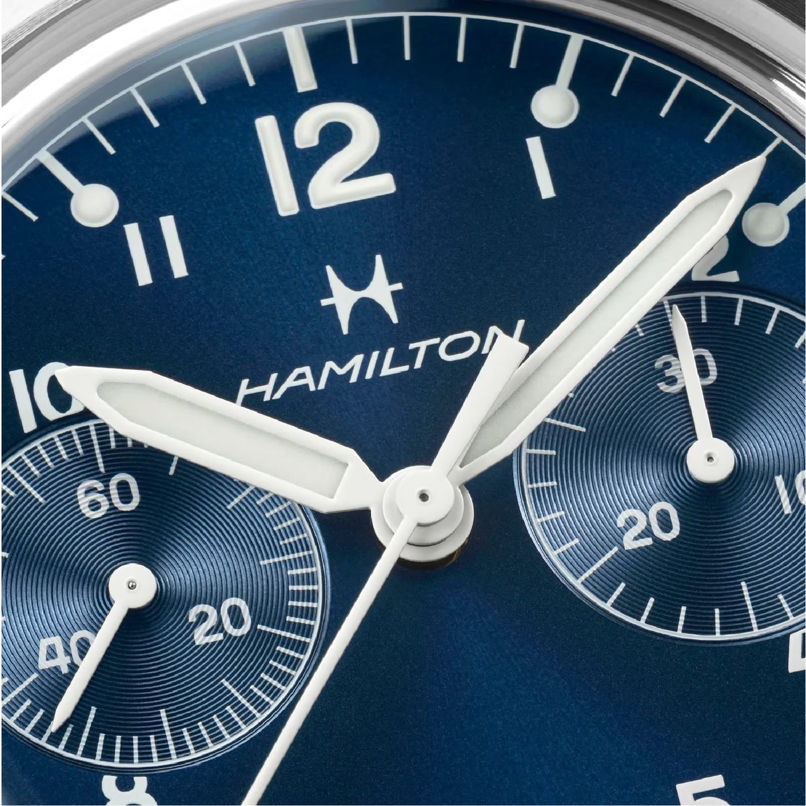 Orologio cronografo Hamilton Khaki Aviation quadrante blu MISURA UNICA