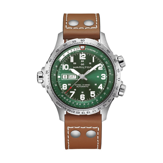 Orologio Hamilton Khaki Aviation X-Wind in acciaio e pelle MISURA UNICA