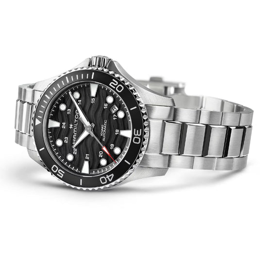 Orologio Hamilton Khaki Navy Scuba Auto 40 mm nero da uomo MISURA UNICA