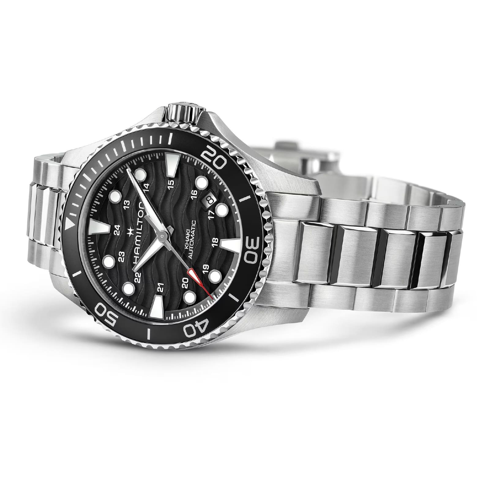 Orologio Hamilton Khaki Navy Scuba Auto 40 mm nero da uomo MISURA UNICA