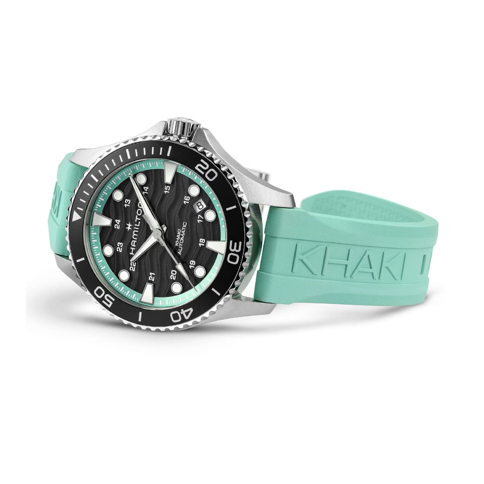 Orologio Hamilton Khaki Navy Scuba 40 mm verde acqua uomo MISURA UNICA
