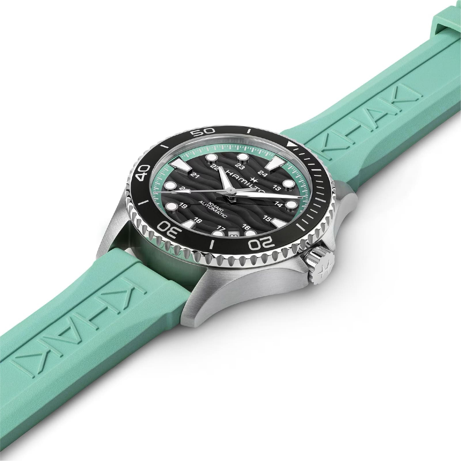 Orologio Hamilton Khaki Navy Scuba 40 mm verde acqua uomo MISURA UNICA